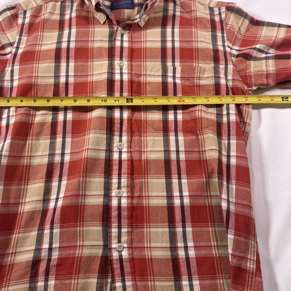 Pendleton Seaside Short Sleeve Shirt Mens Large Plaid Multicolor M Button Down - Picture 3 of 7